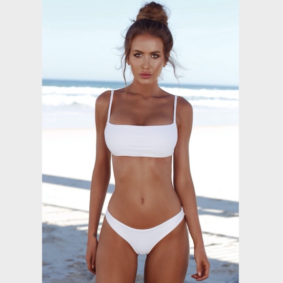 Other - NEW White Brazillian Thong Bikini Sz S